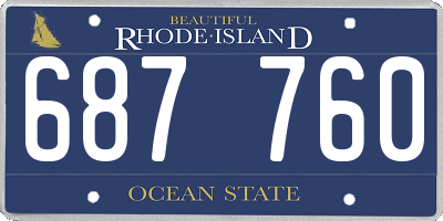 RI license plate 687760