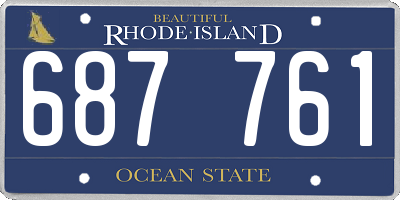 RI license plate 687761