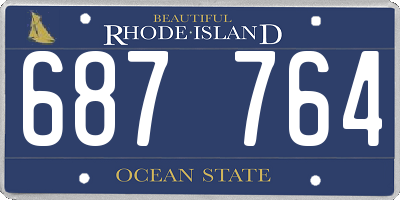 RI license plate 687764