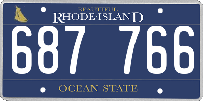 RI license plate 687766