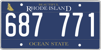 RI license plate 687771
