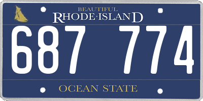 RI license plate 687774