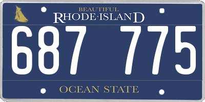 RI license plate 687775