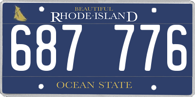 RI license plate 687776