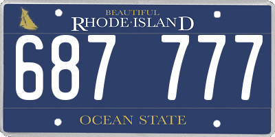 RI license plate 687777