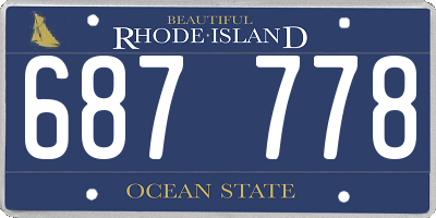RI license plate 687778