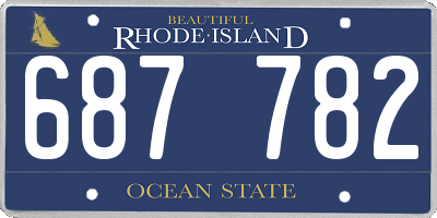 RI license plate 687782