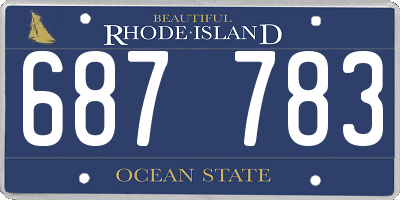 RI license plate 687783