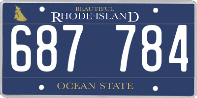 RI license plate 687784
