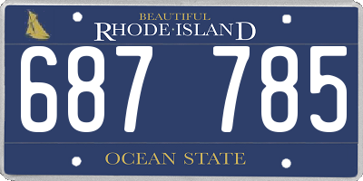 RI license plate 687785