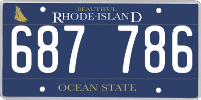 RI license plate 687786