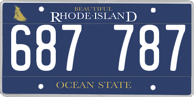 RI license plate 687787