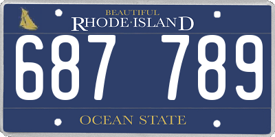 RI license plate 687789