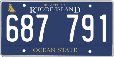RI license plate 687791