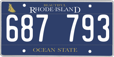 RI license plate 687793