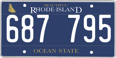 RI license plate 687795