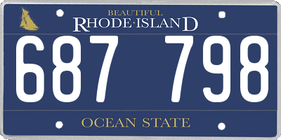 RI license plate 687798