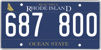 RI license plate 687800