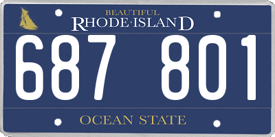 RI license plate 687801