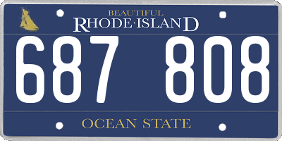 RI license plate 687808