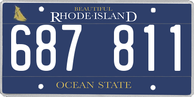 RI license plate 687811