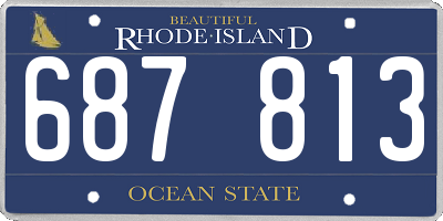 RI license plate 687813