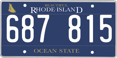 RI license plate 687815