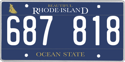 RI license plate 687818
