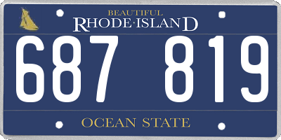 RI license plate 687819