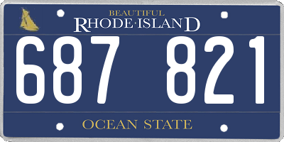 RI license plate 687821