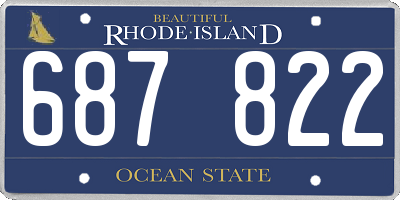 RI license plate 687822
