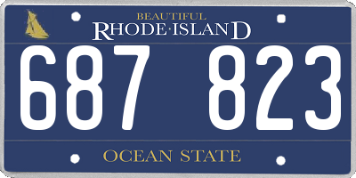 RI license plate 687823
