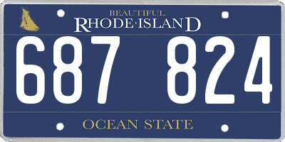 RI license plate 687824