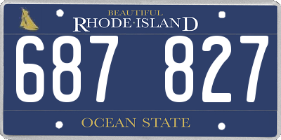 RI license plate 687827