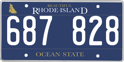 RI license plate 687828
