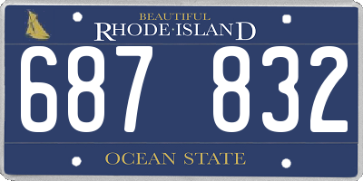 RI license plate 687832