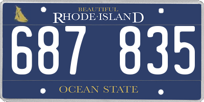 RI license plate 687835