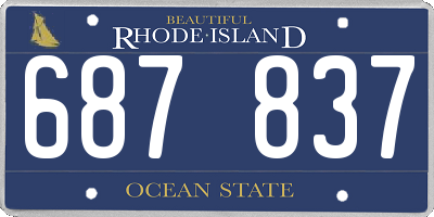 RI license plate 687837