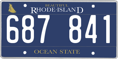 RI license plate 687841