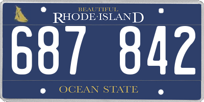 RI license plate 687842