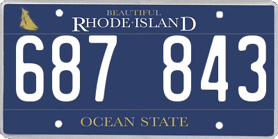 RI license plate 687843