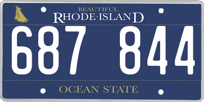 RI license plate 687844