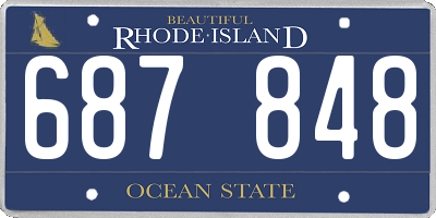 RI license plate 687848
