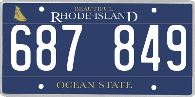 RI license plate 687849