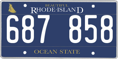 RI license plate 687858