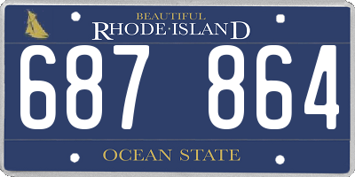 RI license plate 687864
