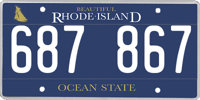RI license plate 687867