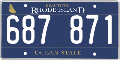 RI license plate 687871