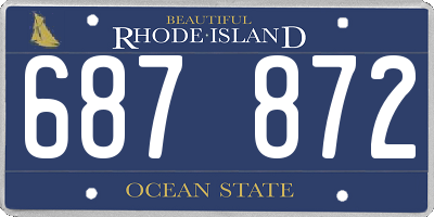 RI license plate 687872