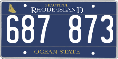 RI license plate 687873